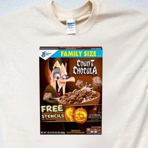COUNT CHOCULA, CLASSIC CEREAL IVORY MENS TEE'S  ALL SIZES T-1997